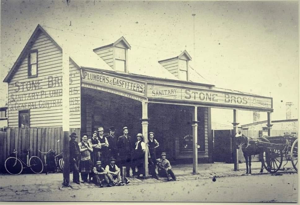 Vintage Stone Bros Plumbers and Gasfitters storefront